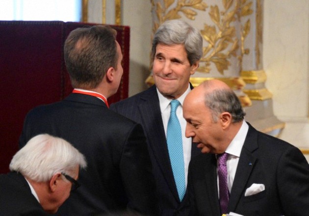 El Secretario de Estado de EE.UU. John Kerry durante el encuentro en París, 5 de marzo de 2014. © Christian/Liewig Media Sports/Corbis